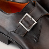 NY24 - Zadelbruine Leren - Gespschoenen