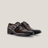 NY24 - Zadelbruine Leren - Gespschoenen