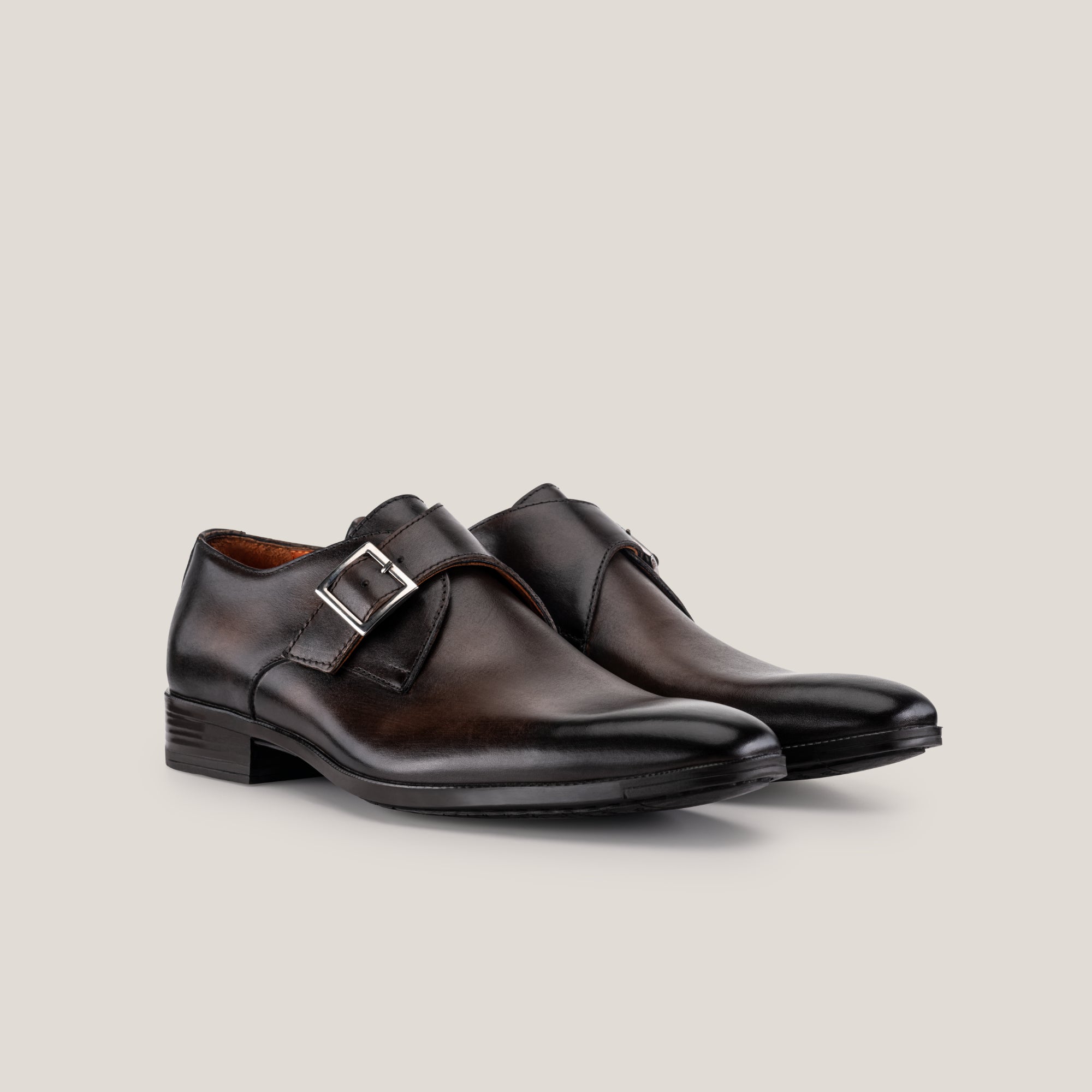 NY24 - Zadelbruine Leren - Gespschoenen