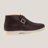 Biella - Donkerbruine Leren - Monk Boots