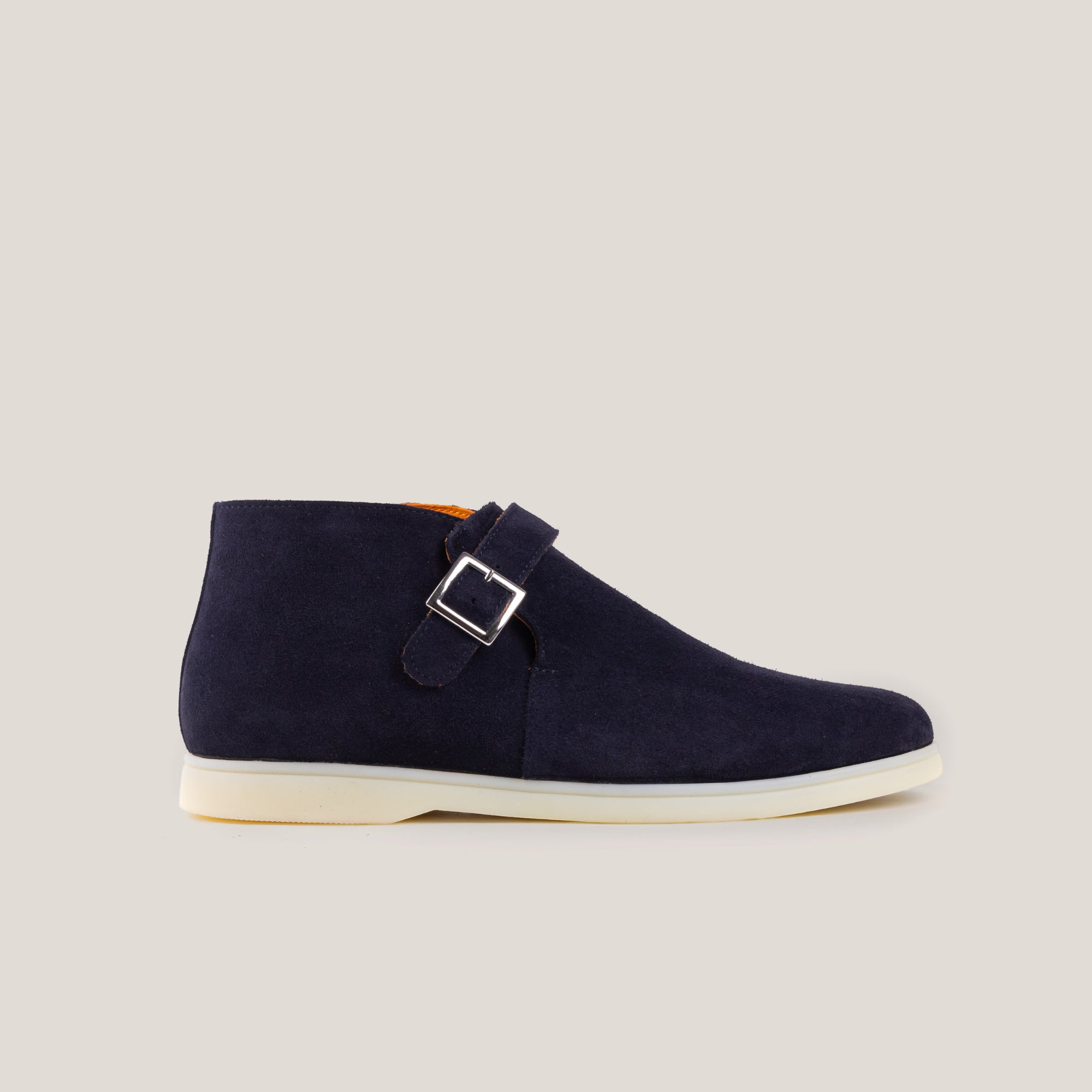 Biella - Donkerblauwe Suède - Monk Boots