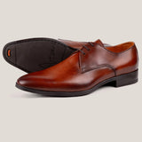 Boston24 - Cognac Bruin Leren - Derby Schoenen