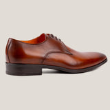 Boston24 - Cognac Bruin Leren - Derby Schoenen