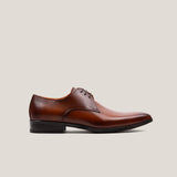 Boston24 - Cognac Bruin Leren - Derby Schoenen