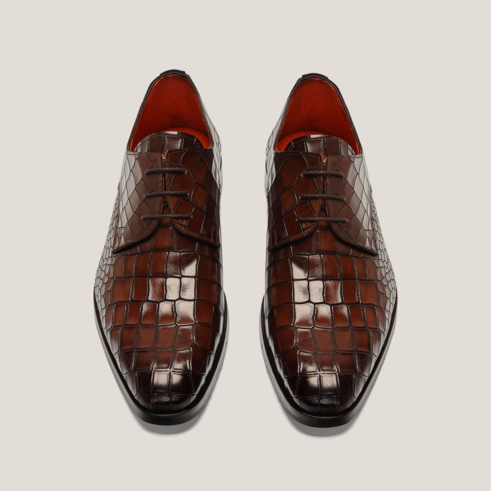 Brescia Terra d’Oro Patina Croco - Reinhard Frans - Lace - up