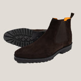 Chelsea24 - Donkerbruine Suède - Chelsea Boots