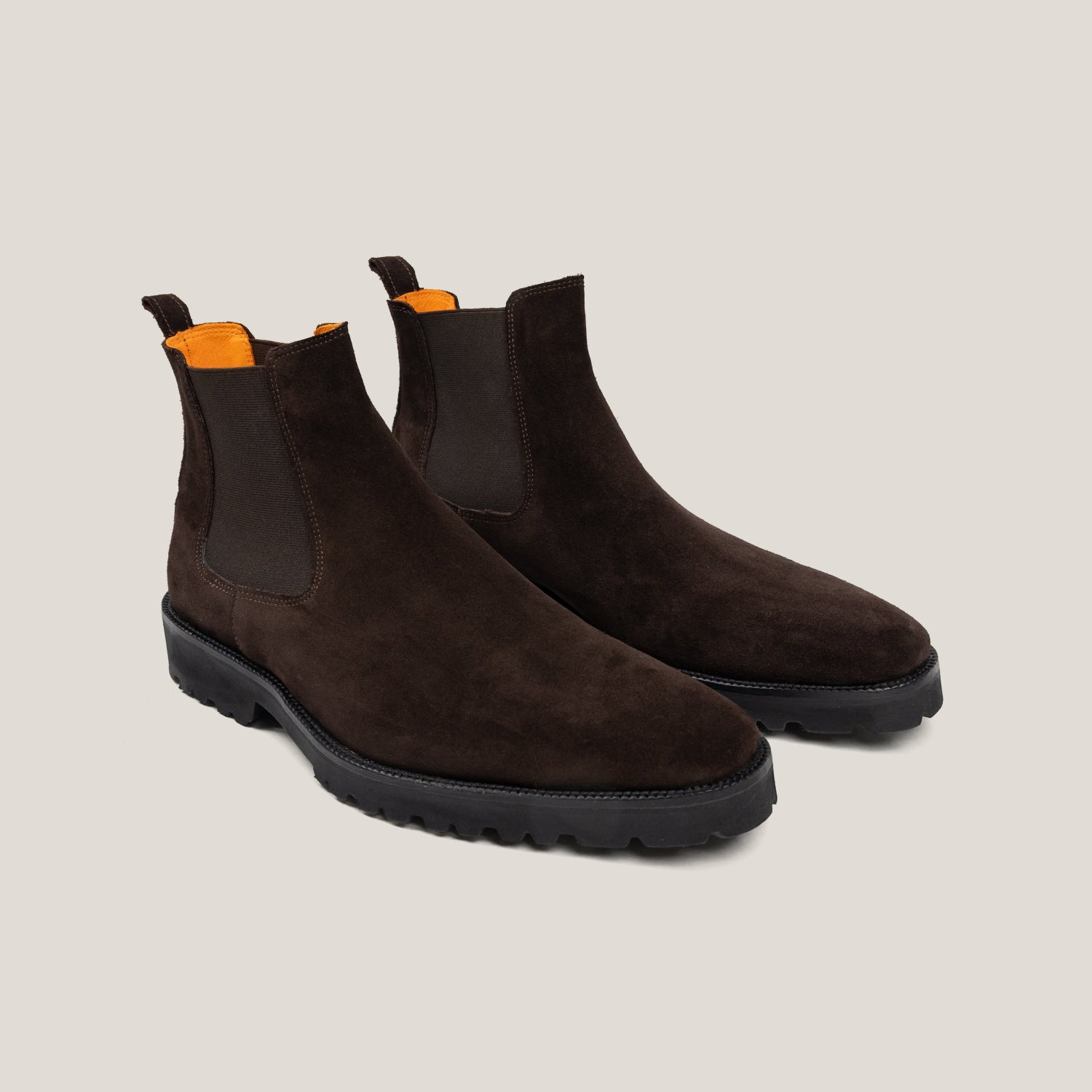 Chelsea24 - Donkerbruine Suède - Chelsea Boots