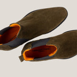 Chelsea24 - Camouflage Groene Suède - Chelsea Boots