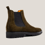 Chelsea24 - Camouflage Groene Suède - Chelsea Boots