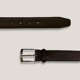 Kalfsleren Riem - Donkerbruine Patina