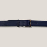 Kalfsleren Riem - Donkerblauwe Patina