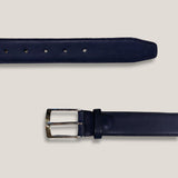 Kalfsleren Riem - Donkerblauwe Patina