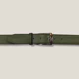 Kalfsleren Riem - Groene Patina
