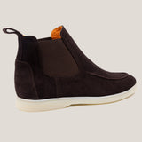 Livorno - Donkerbruine Suède - Chelsea Boots