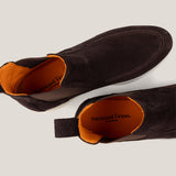 Livorno - Donkerbruine Suède - Chelsea Boots