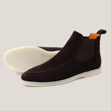 Livorno - Donkerbruine Suède - Chelsea Boots