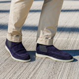 Livorno - Donkerblauwe Suède - Chelsea Boots