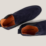 Livorno - Donkerblauwe Suède - Chelsea Boots