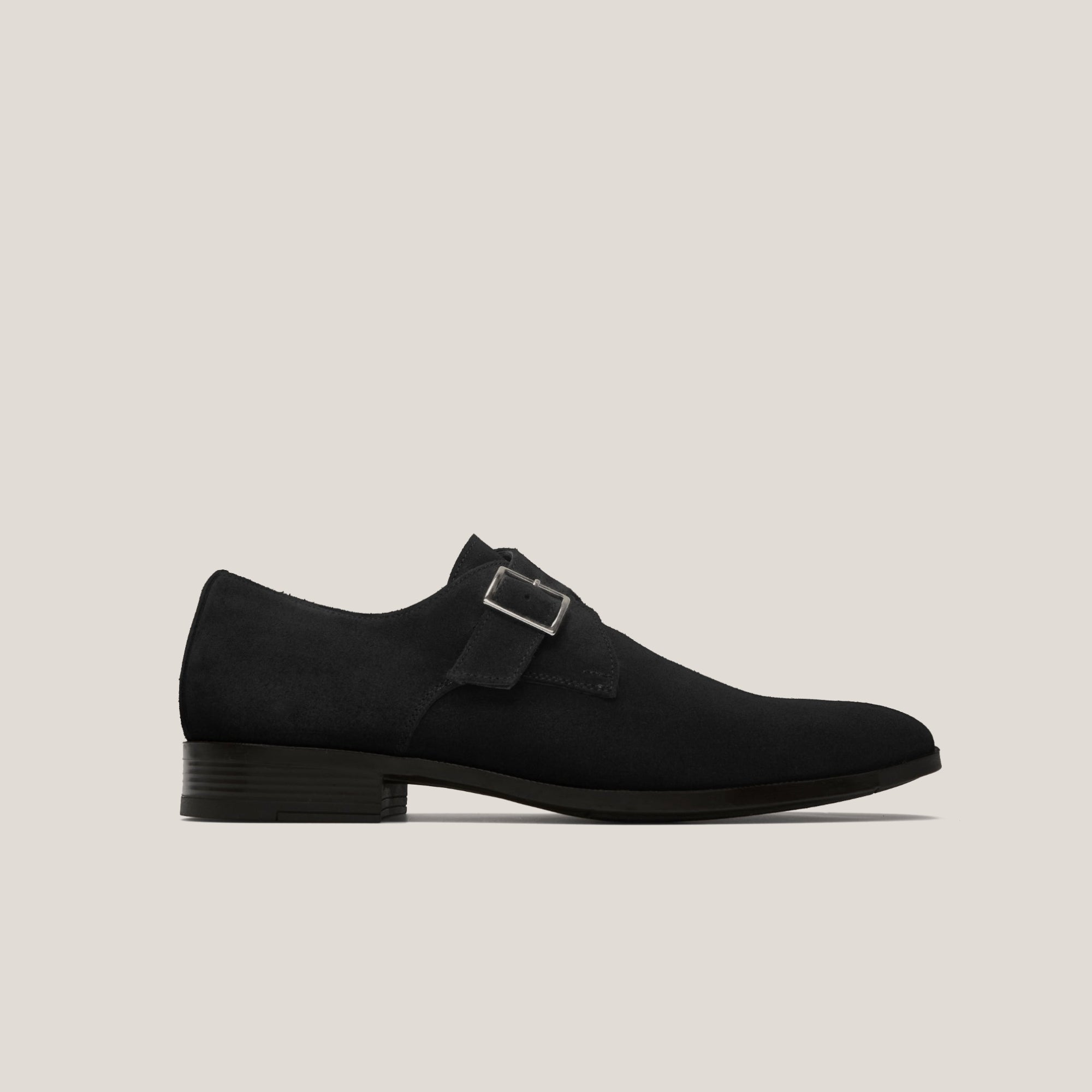 NY24 - Zwarte Suède - Gespschoenen
