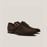 NY24 - Donkerbruine Suède - Gespschoenen