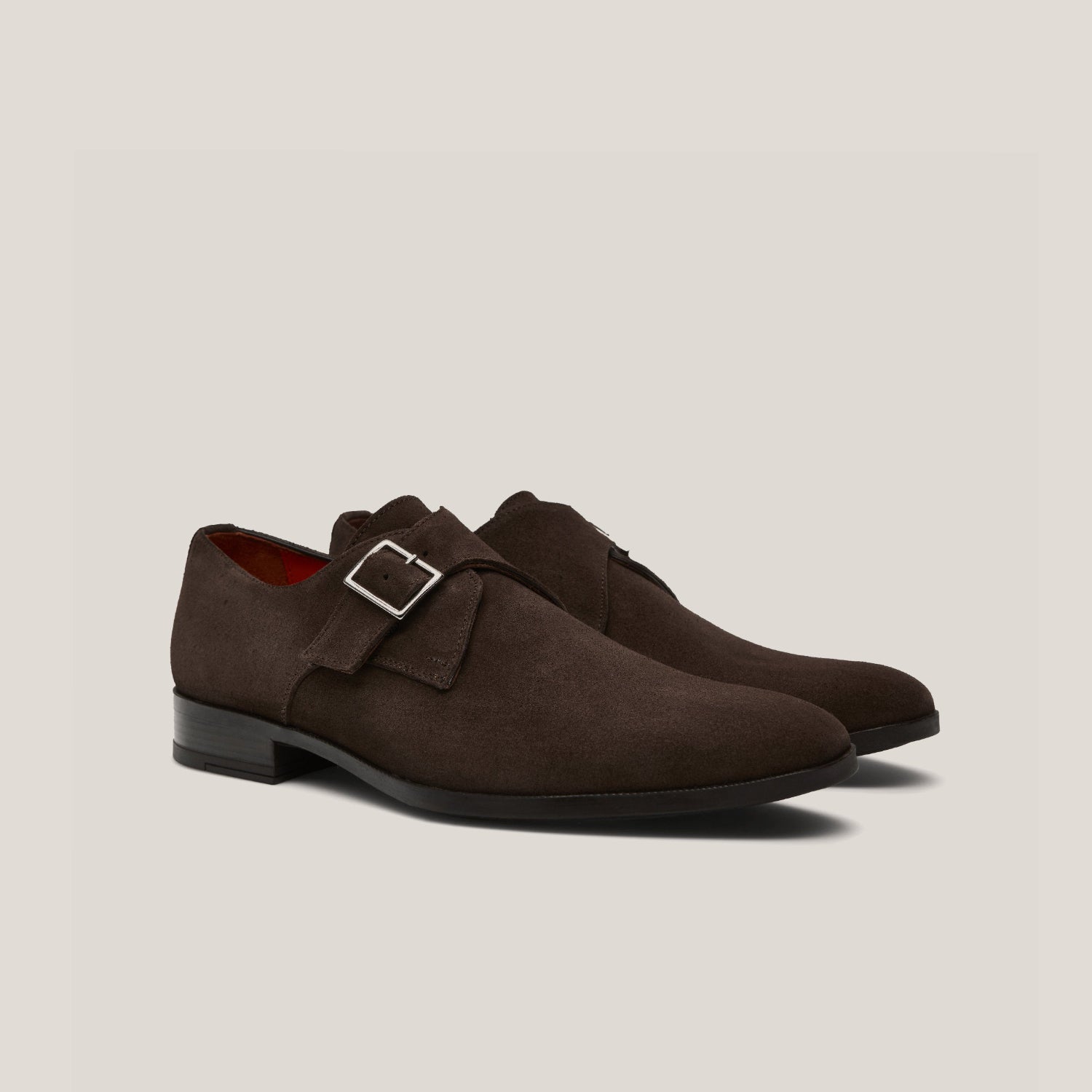 NY24 - Donkerbruine Suède - Gespschoenen
