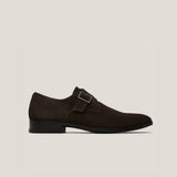 NY24 - Donkerbruine Suède - Gespschoenen