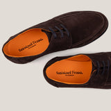 Pescia - Donkerbruine Suède - Veter Loafers