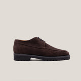Pescia - Donkerbruine Suède - Veter Loafers