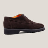 Pescia - Donkerbruine Suède - Veter Loafers