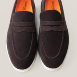 Portofino - Donkerbruine Suède - Penny Loafers