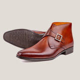 Stockholm - Cognac Bruin Leren - Monk Strap Boots