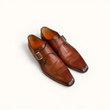NY24 - Cognac Brown Patina Leren - Maat 44