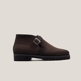 Biella - Donkerbruine Suède - Monk Boots