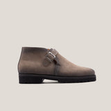Biella Taupe Grijze Suède Monk Boots