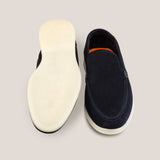 Capri - Donkerblauwe Suède - Loafers 