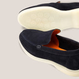 Capri - Donkerblauwe Suède - Loafers 