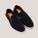 Capri - Donkerblauwe Suède - Loafers 