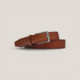 Kalfsleren Riem - Cognac Antique Bruin