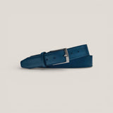 Kalfsleren Riem - Jeans (Denim) Blauwe