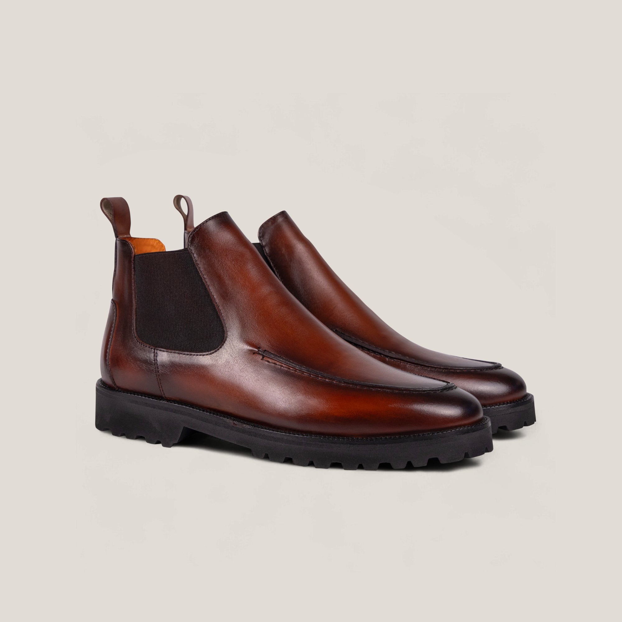 Livorno Country - Cognac Bruin Patina Leer - Chelsea Boots