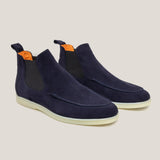 Livorno - Donkerblauwe Suède - Chelsea Boots