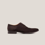 Oxford24 - Donkerbruine Suède - Cap Toe Oxfords