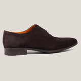 Oxford24 - Donkerbruine Suède - Cap Toe Oxfords