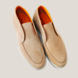 Savona - Lichtbeige suède - Loafers