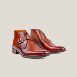 Stockholm - Cognac Bruin Leren - Monk Strap Boots