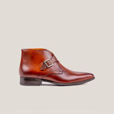 Stockholm - Cognac Bruin Leren - Monk Strap Boots