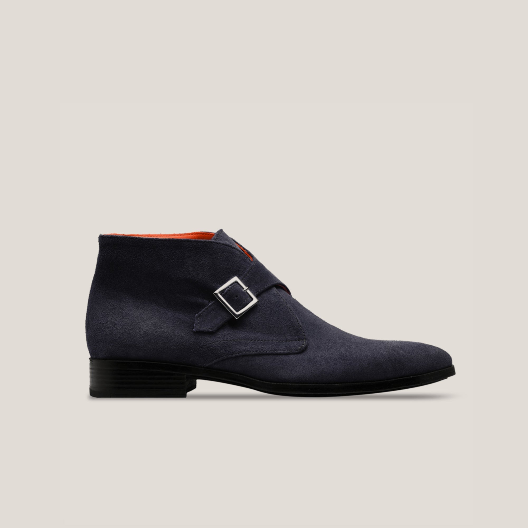 Stockholm - Donkerblauwe Suède - Monk Strap Boots