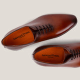Vienna24 - Cognac Bruin Patina Leren - Whole cut Oxfords